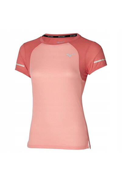 MIZUNO Tricou de alergare pentru femei DryAeroFlow, nuanță caisă, mărimea L
