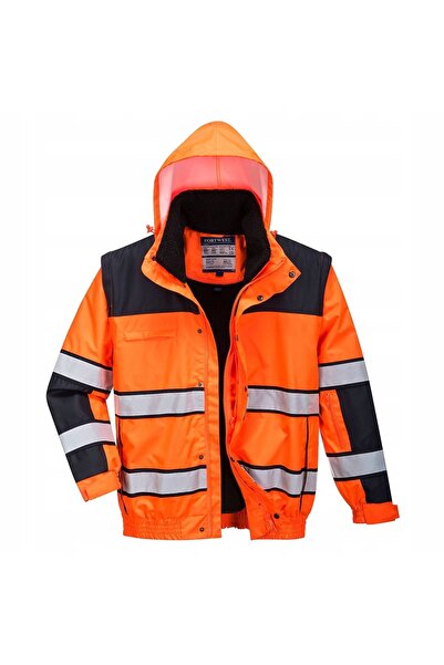 PORTWEST Jacheta de siguranță tip bomber, negru-galben, M, M