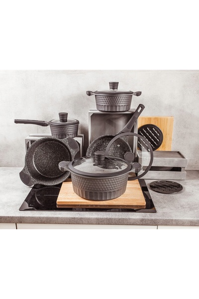 NO BRAND EDENBERG EB-9186 SET VASE DE GĂTIT DIN ALUMINIU 10 piese