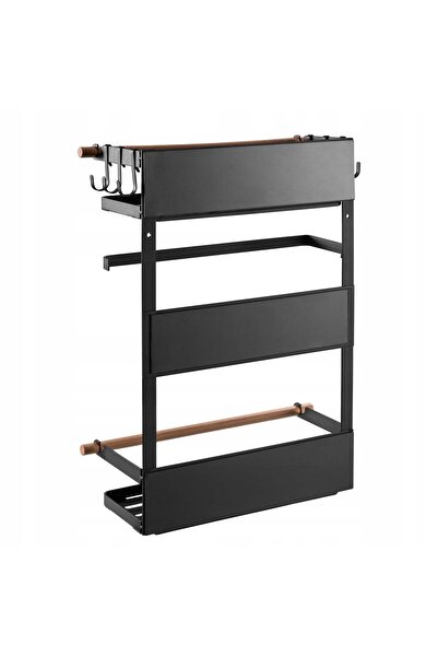 Maclean 2x Raft magnetic pentru frigider, Organizator de bucătărie, Cârlige p...