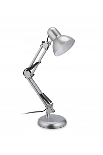 NO BRAND LAMPĂ DE BIROU RETRO DIN METAL, REGLABILĂ, E27, ARGINTIU