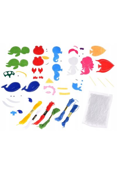 Jokomisiada Fă-o singur: Set creativ de jucării cu animale marine din pâslă
