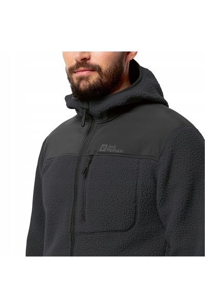 Jack Wolfskin Jachetă fleece cu glugă KAMMWEG PILE FZ L pentru bărbați