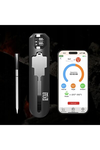 NO BRAND Termometru de bucătărie MAXTACHI, digital, cu sondă wireless, pentru...