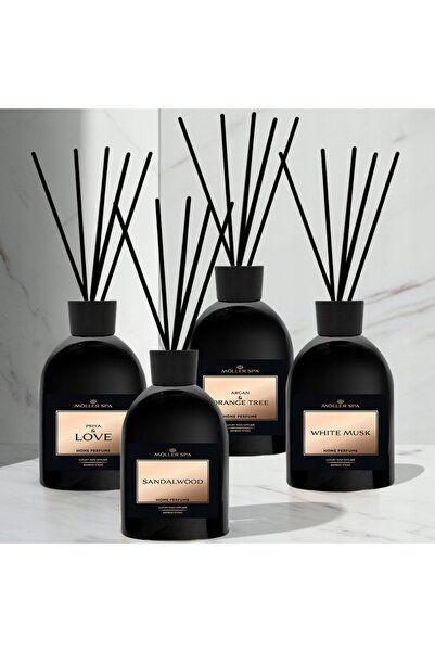 NO BRAND Set cadou cu bețișoare parfumate pentru casă, 4 x 250ml, cu amestec ...