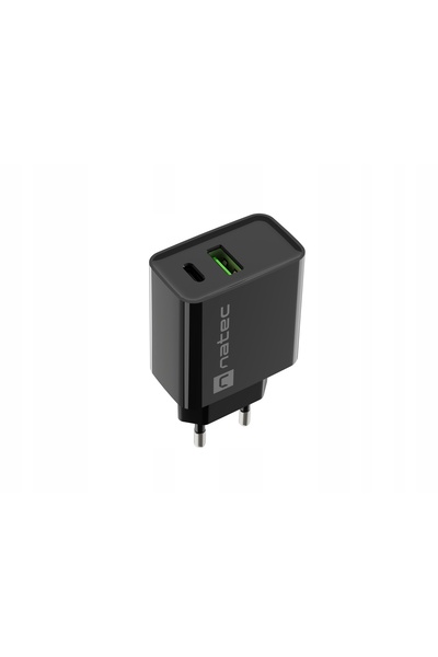 NO BRAND Încărcător Natec Ribera 1xUSB-A 1xUSB-C 20W negru