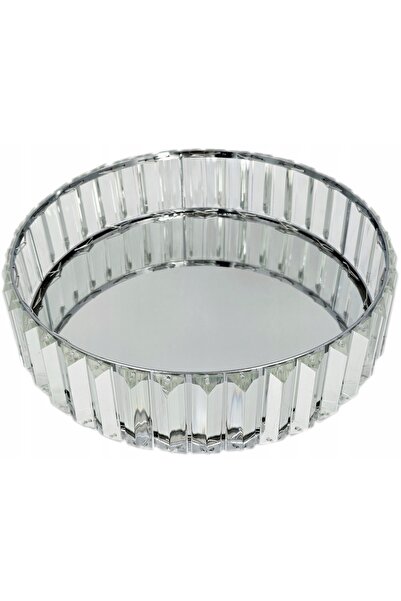 NO BRAND Tavă oglindă, tavă rotundă argintie, Ø 30 cm, platou BC3435 30 silver