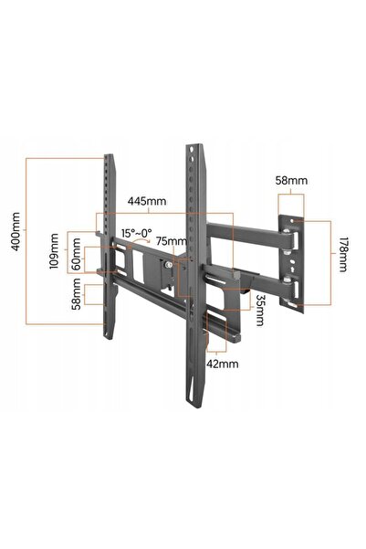 NO BRAND Suport TV suspendat LCD 23-55'' rotativ