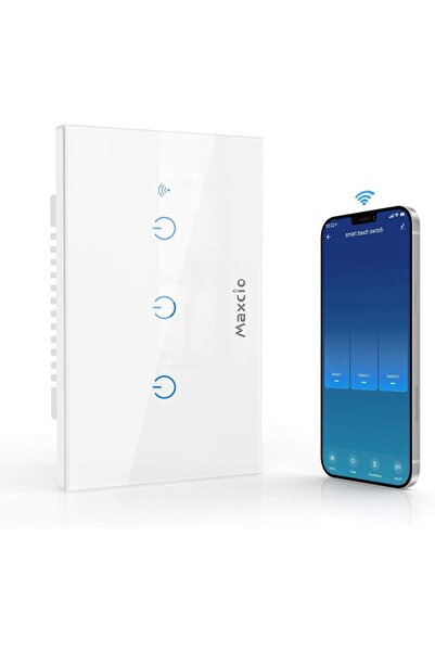 Maxcio Întrerupător de perete WIFI cu control vocal
