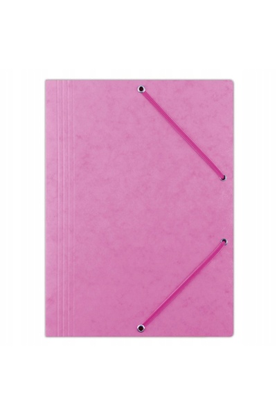 NO BRAND Dosar cu elastic pentru documente A4, 390g/m2, hârtie presată, roz x...