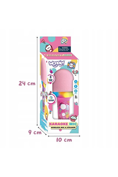 woopie Microfon wireless, aparat de karaoke cu boxă Bluetooth pentru copii, LED