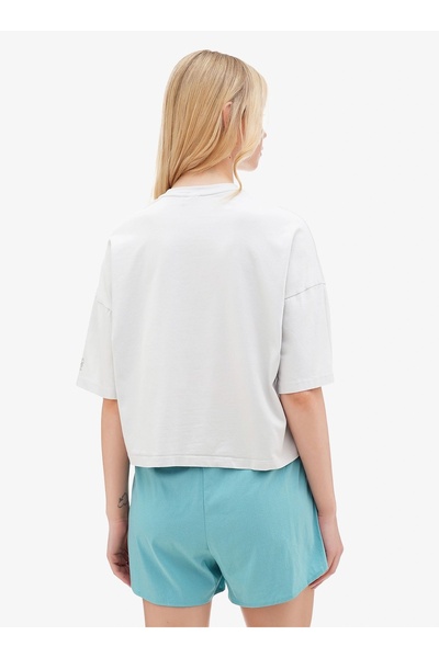 NO BRAND Tricou imprimat de damă Turbat Steppe Flowers - gri glaciar M