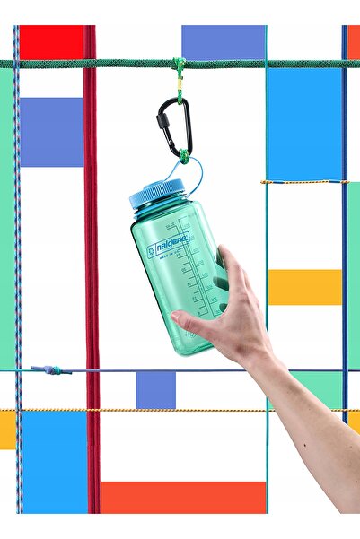 NO BRAND Nalgene Sustain Sticlă turistică cu gura largă de 1L - Verde pastel