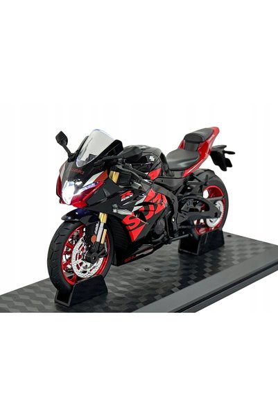 NO BRAND Motocicletă nouă din aliaj SUZUKI GSX-R1000 NEAGRĂ 1:12 CU SUPORT