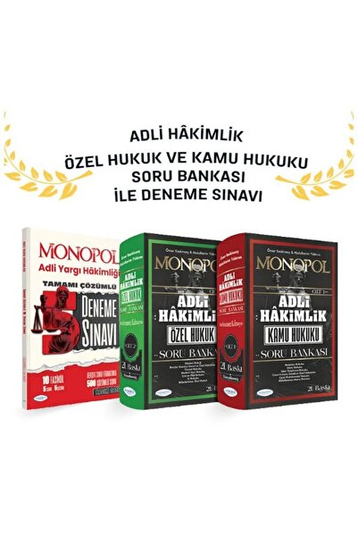 Monopol Yayınları Adli Yargı Hâkimliği Özel Hukuk + Kamu Hukuku Soru Bankası ...