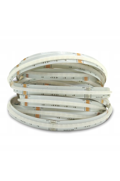NO BRAND Bandă LED 5m COB RGBW + Alb Cald 4 în 1 19W/m 784D PUTERNICĂ DC 24V