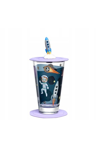 LEONARDO Pahar cu capac 300ml cosmos BAMBINI AVVENTURA