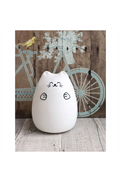 NO BRAND Iepurele și Prietenii: lampă pisică norocoasă din silicon moale