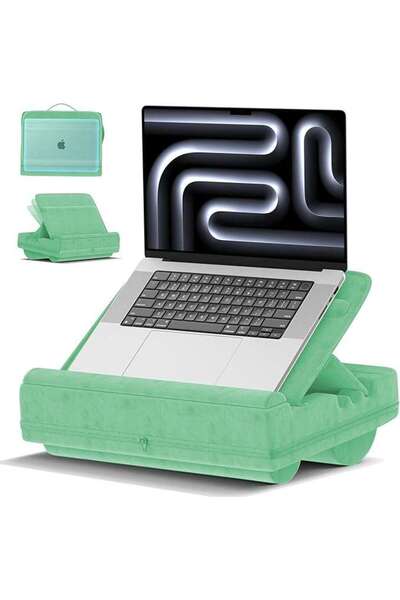NO BRAND Suport pentru laptop cu pernă, reglabil, pliabil, verde