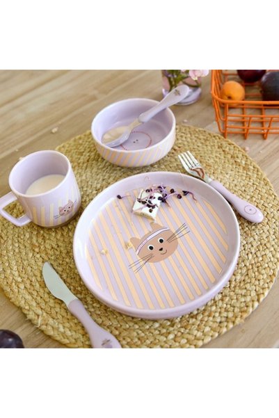 NO BRAND Set de veselă din porțelan Lassig Tiny Team Kitten 12100377043