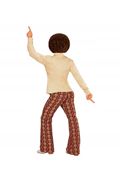 Widmann Cămașă bej bărbătească, cardigan stil disco anii '70, XXL 09049