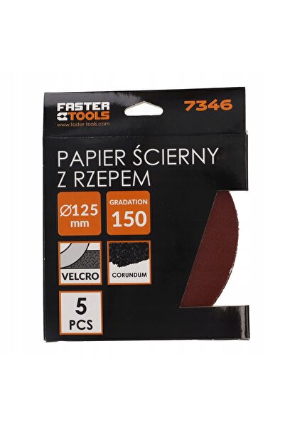 NO BRAND FASTER TOOLS hârtie abrazivă cu Velcro 125mm granulație 150 5 bucăți...