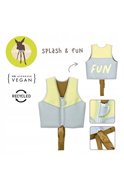 NO BRAND LASSIG: vestă de înot pentru copii Splash & Fun albastru/lime 15-30KG