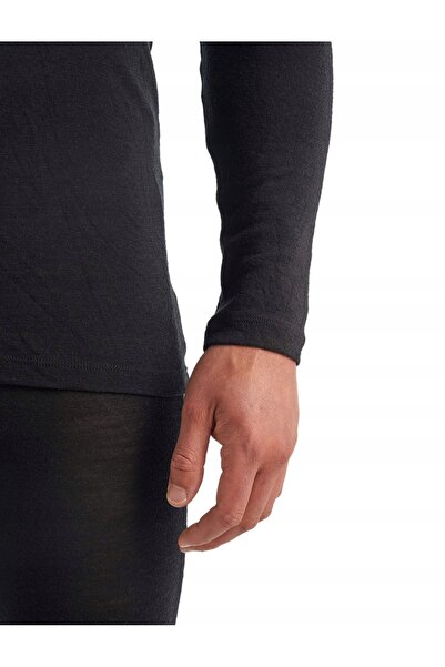NO BRAND Tricou bărbătesc Icebreaker 175 Everyday LS Crew negru XL