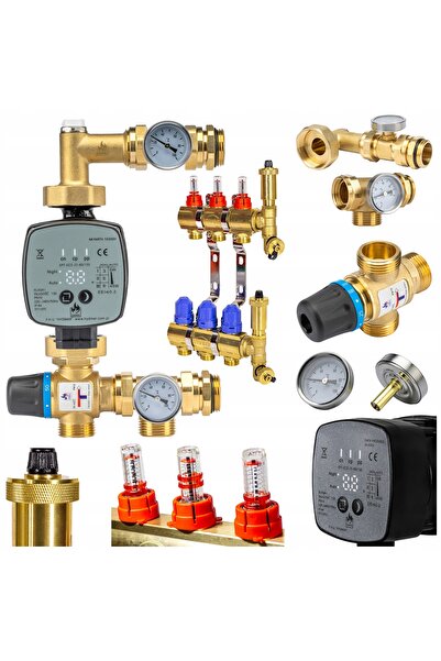 DAMIX Distribuitor de încălzire în pardoseală cu 3 căi, cu pompă 25-60/130 20...