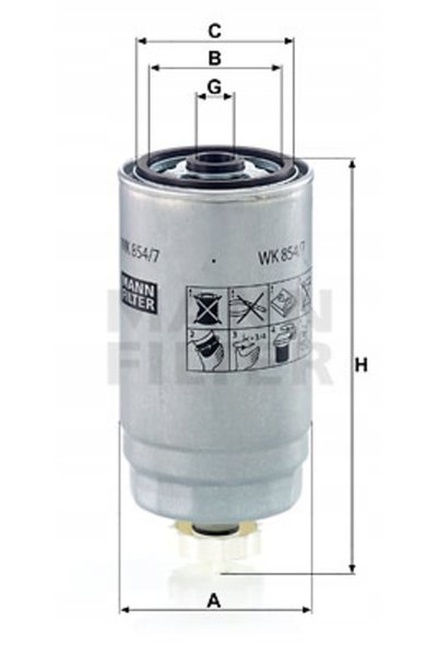 NO BRAND MANN Filtru de combustibil WK854/7