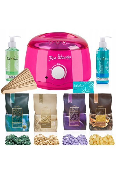 NO BRAND Kit de epilare HEATERS 4 bucăți ceară tare Spatule gel Talc