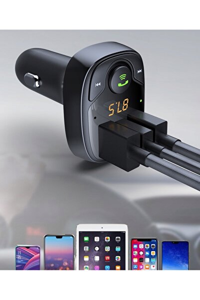 NO BRAND Transmițător FM Bluetooth Încărcător auto Player audio USB MP3 Micro...