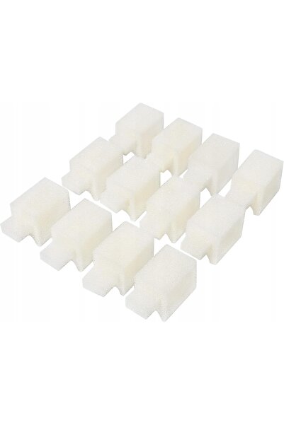 NO BRAND 12x Burete filtrant pentru acvariu, alb, FLUVA U1, 66x45x60mm