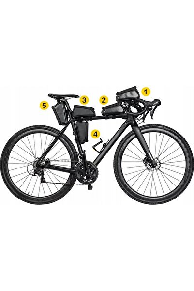 NO BRAND Geantă de bicicletă cu suport pentru telefon Model01 negru
