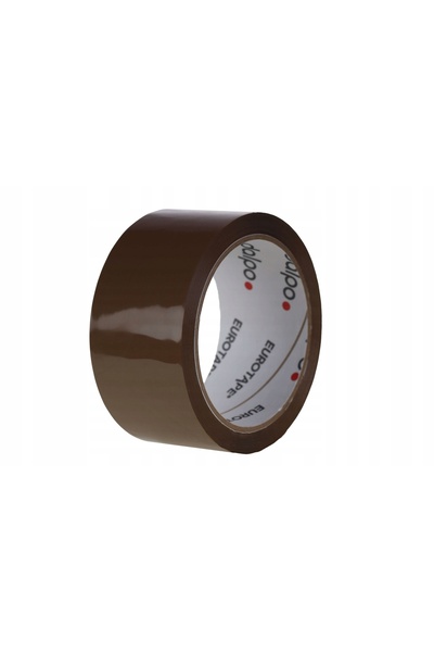 NO BRAND Eurotape 48 mm x 54 m bandă adezivă de ambalare maro, acrilică, cu d...