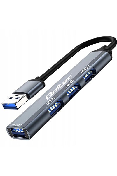 Qoltec Hub USB 3.0 53791 4x USB 3.0 Transfer de mare viteză PC Laptop