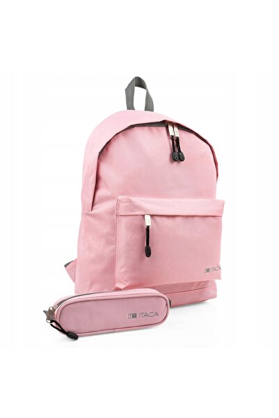 NO BRAND Rucsac școlar ITACA 30L roz 25332 pentru tineret 31 × 43 × 14 cm