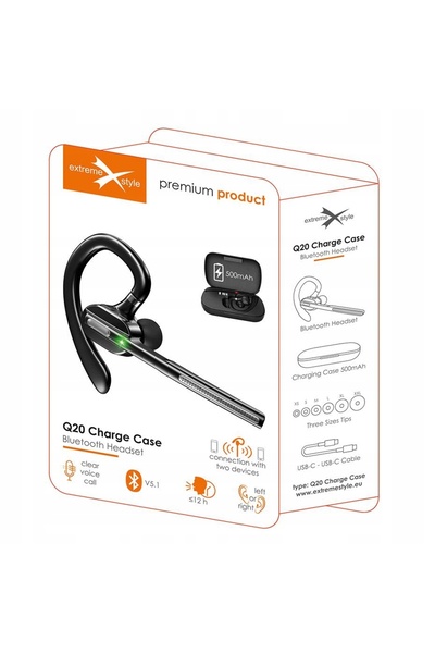 NO BRAND Căști wireless Extremestyle Q20 cu carcasă de încărcare
