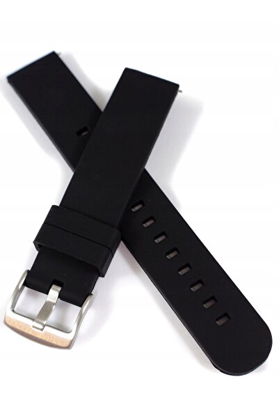 NO BRAND LAVVU LS00B18 - 18mm - NEGRU - Curea de ceas din silicon