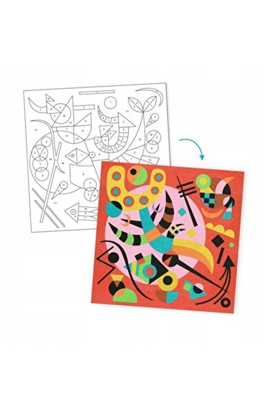 djeco Pictură, colorat, Artă cu nisip, Wassily Kandinsky, 4 tablouri