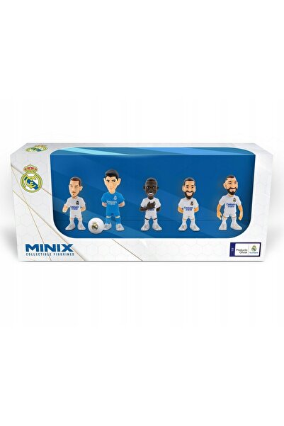 MINIX Set de figurine Real Madrid, pachet de 5, Hazard Courtois Benzema Vini ...