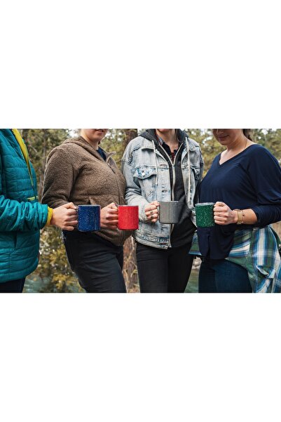 NO BRAND Cană termică MiiR cu mâner și capac, cană de camping 350 ml, gri