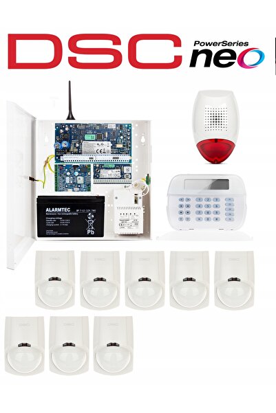DSC KIT SISTEM DE ALARMĂ GSM LTE CU 8 SENZORI DE MIȘCARE BOSCH PENTRU CASĂ, M...