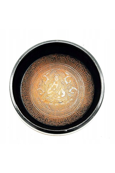 NO BRAND Bol cântător - Portocaliu Om Buddha - 16 cm
