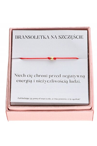 NO BRAND Brățară norocoasă placată cu aur, cu cartonaș cu mesaj, SREBRO925