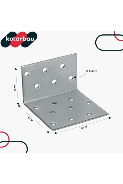 NO BRAND 40x60x60 mm 50 bucăți Set de conectori de construcție din oțel, cons...