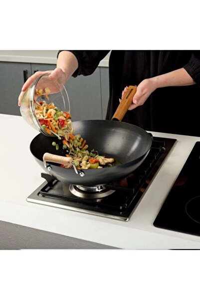 Nava Tigaie, wok cantonez din oțel, chinezesc, adânc, 30 cm