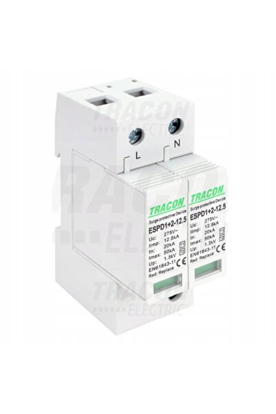 NO BRAND Descărcător de supratensiune TRACON T1+T2, AC, Cartușe înlocuibile E...