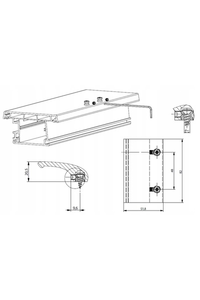 NO BRAND MACO Zăvor pentru ușă de balcon, din fier, mâner Multi Matic, RAL9016