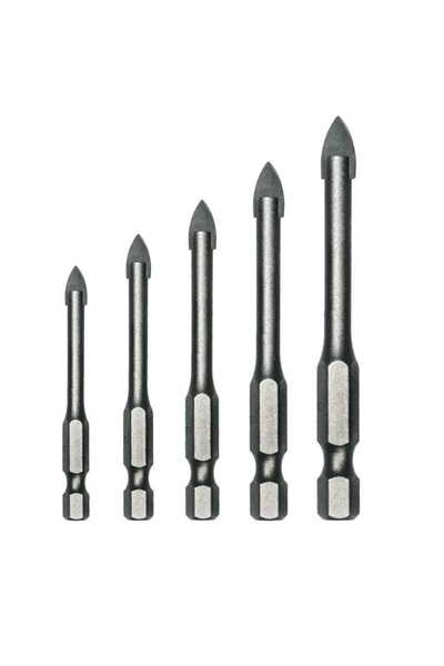 Makita Set de burghie cu prindere de 1/4 inch pentru sticlă 4-10mm